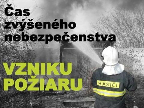 Vyhlásenie času zvýšeného nebezpečenstva vzniku požiaru